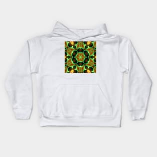 Psychedelic Hippie Green and Orange Kids Hoodie